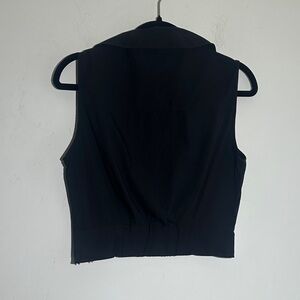 Elegant Black Sleeveless Crop Top